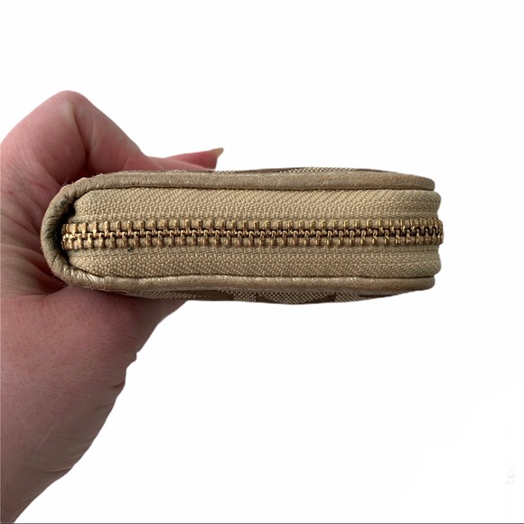 Michael Kors • Gold and Tan MK Wallet - Picture 4 of 16